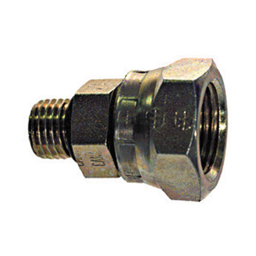 1 Inch x 1-5/16 Inch 2000 psi Zinc Plated Yellow Dichromate Carbon Steel Male Boss O-Ring To Female Pipe Swivel Adapter