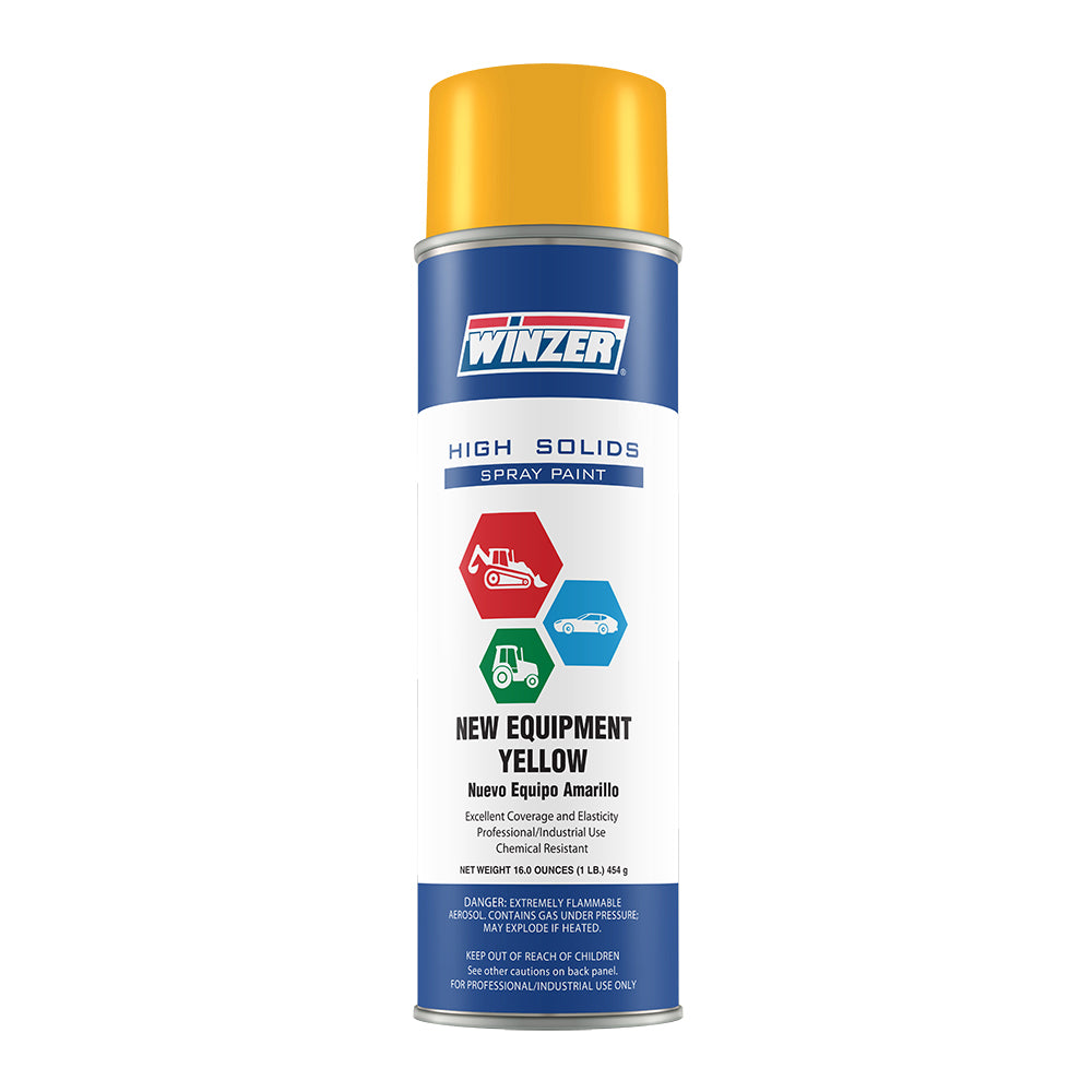 Winzer High Solids Gloss New Equipment Yellow (New Caterpillar)Spray Paint 16 Oz Net Wt - Aerosol