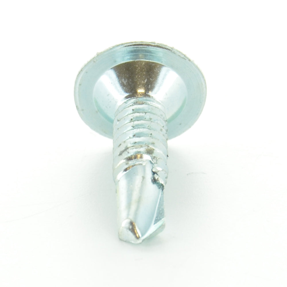 #10-24 x 1-1/2 Inch Zinc Plated Carbon Steel #3 Point Wafer Head Self-Drilling Tek Screw