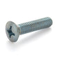 #12-24 x 1-1/2 Inch Coarse Zinc Plated Steel #3 Phillips Drive Oval Countersunk Head Machine Screw