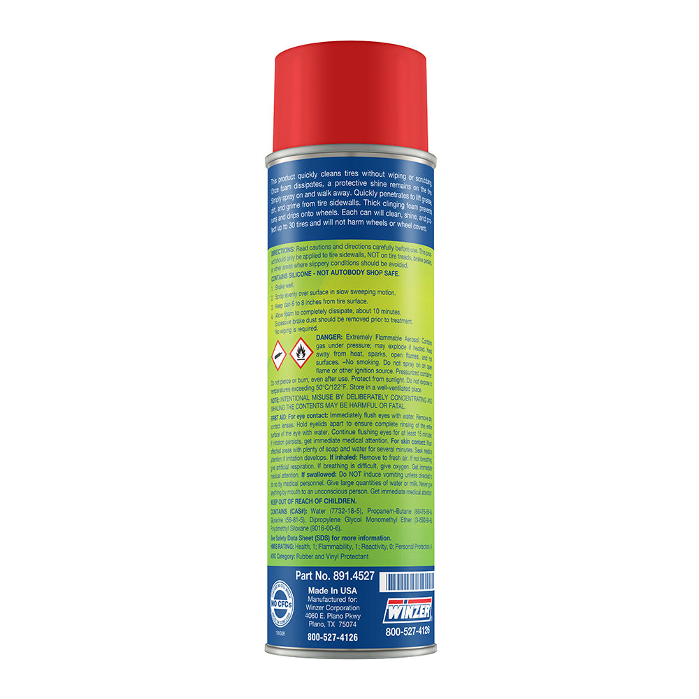 Winzer One Step Foaming Tire Shine  - 15 Oz Net Wt. - Aerosol