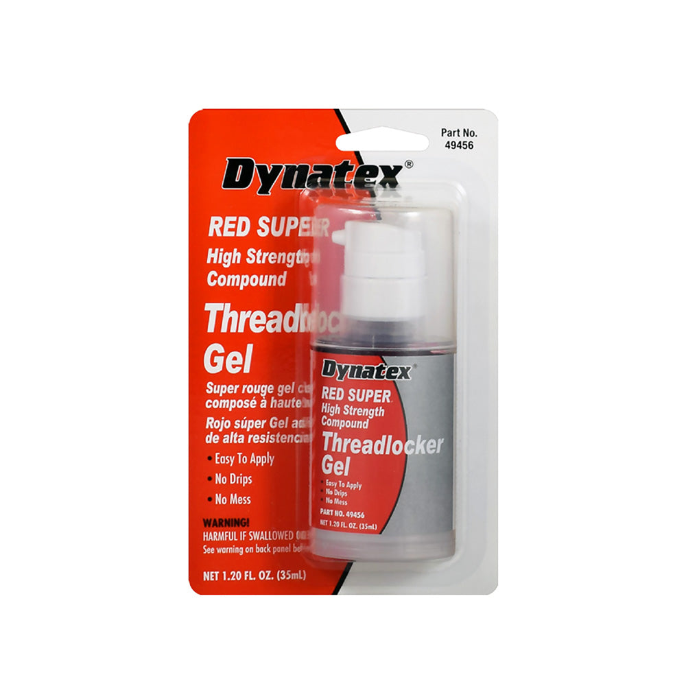 Dynatex Red Super High Strength Threadlocker Gel - 35Ml Bottle
