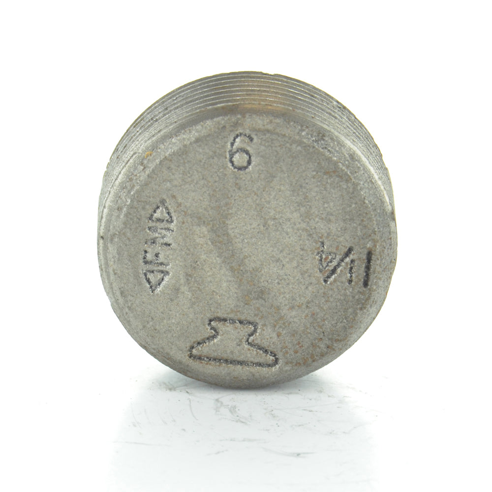 1/4 Inch Schedule 40 Malleable Iron Welded Countersunk Hex Plug Black Made In USA