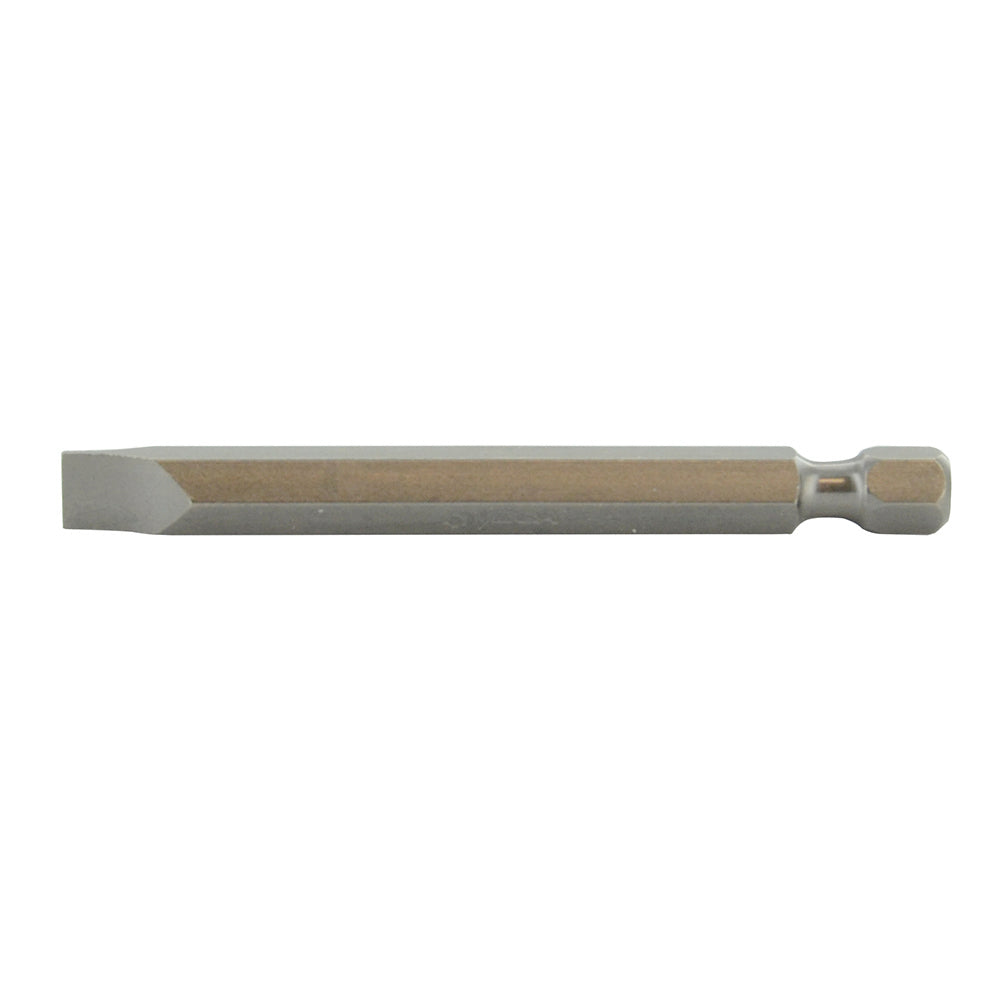 Slotted Drive 1/4 Inch Shank 0.039 Inch X 5/16 Inch Tip 2-3/4 Inch Length Gunmetal Gray Steel Power Bit
