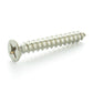 #12-11 x 1 Inch Plain 18-8 (A2) Stainless Steel Flat - Countersunk Head Type-A Self-Tapping Sheet Metal Screw