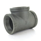 1/2" Schedule 40 Malleable Iron Straight Tee Black