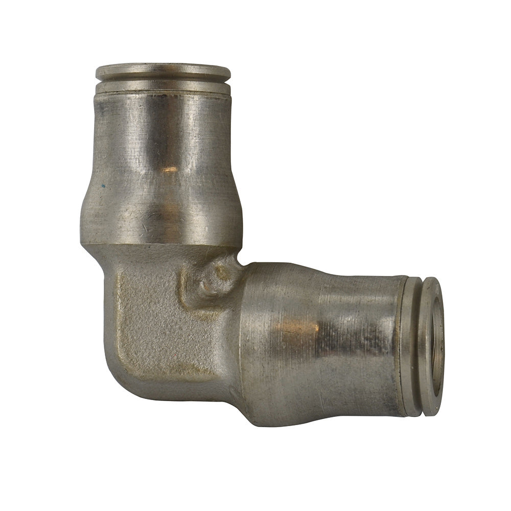1/2 Inch Nickel Plated Brass Push-In Tube Union Elbow