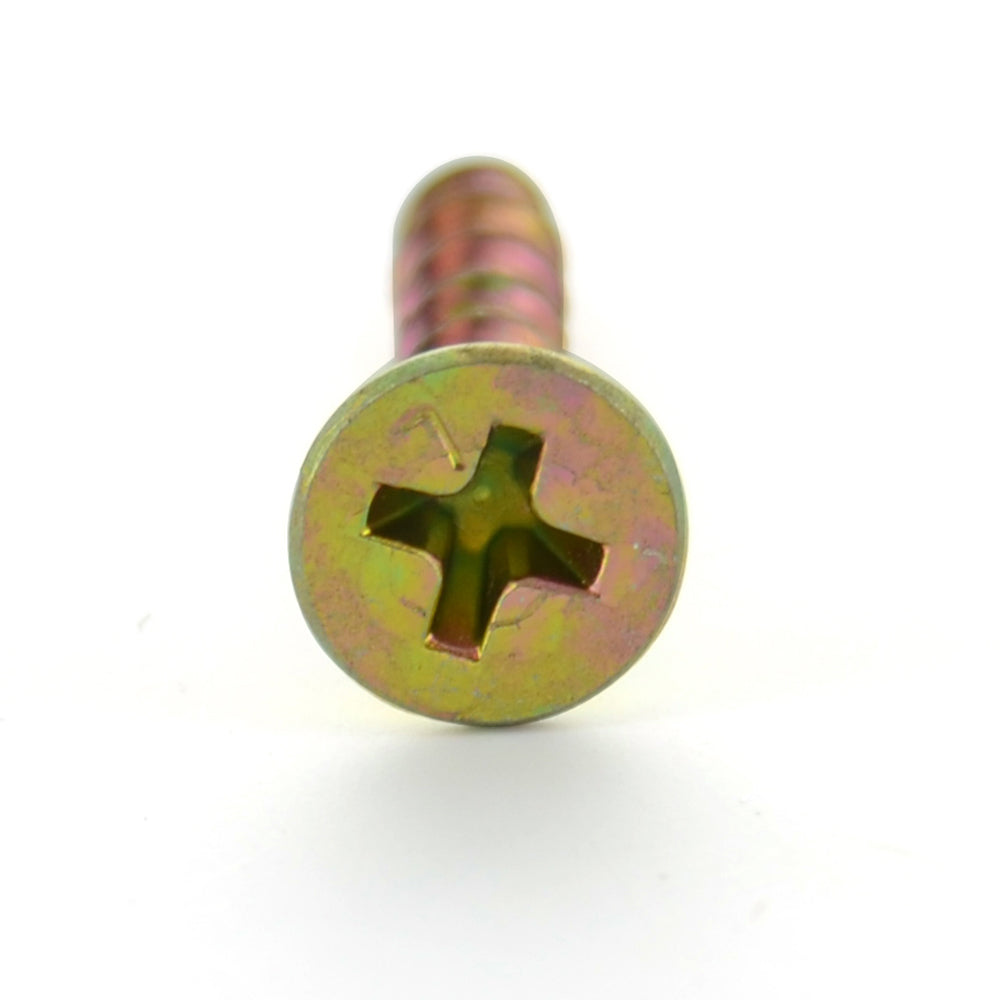 #6 x 3/4 Inch Coarse #2 Phillips Drive Bugle Head Yellow Zinc Steel Drywall Screw