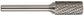 1/2" Cylindrical Shape End 1/4" Shank Carbide Bur