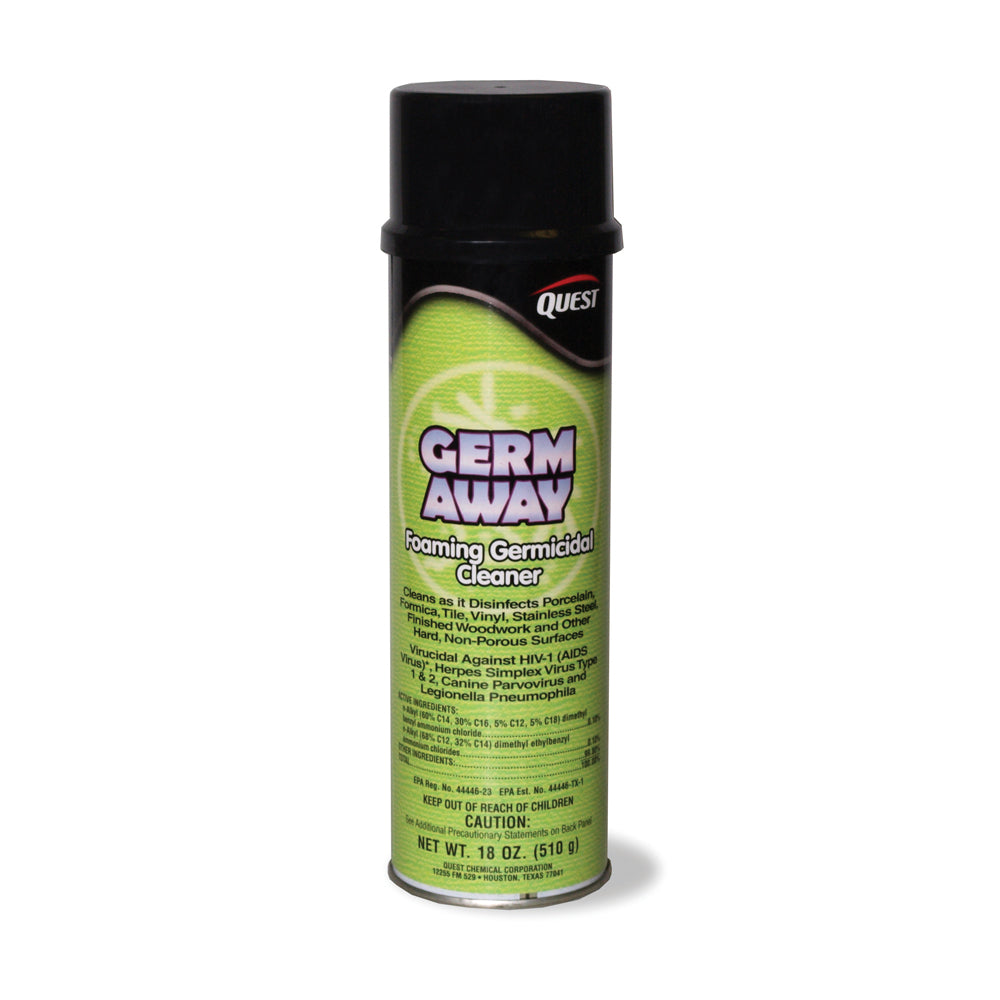 Quest Specialty  Germ Away Foaming Germicidal Cleaner EPA Registered - 18 Oz Net Wt. - Aerosol
