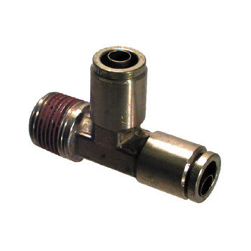 1/4 Inch x 1/4 Inch Brass Male Run Tee Push On Air Brake Connector