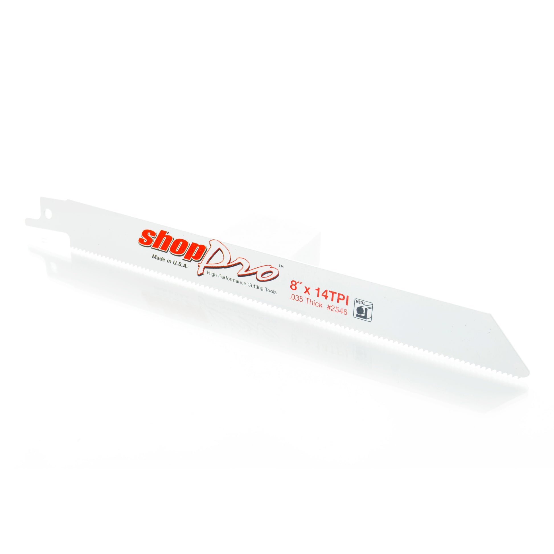 Shoppro 8 x 3/4 x 0.035 Cobalt Metal Cutting Reciprocating Saw Blade - 14 Tpi