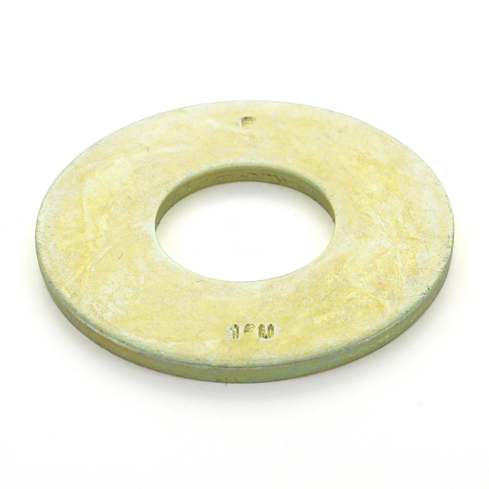 7/16 Inch Yellow Zinc Steel USS Standard Thru-Hardened Flat Import Washer