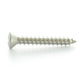 #4 x 3/8 Inch Plain 18-8 (A2) Stainless Steel Oval Slotted Type-A Self-Tapping Sheet Metal Screw
