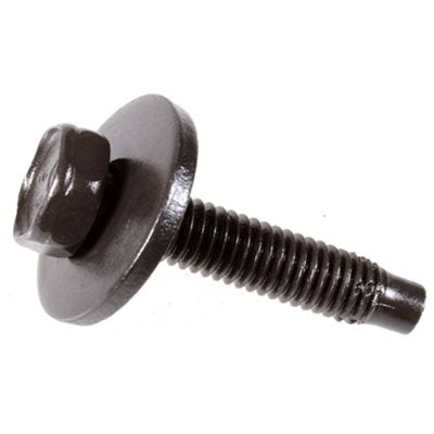 M6 x 1 x 30 mm Coarse Black Class 9.8 Starter Point Indented Hex Head Body Bolt With Free Spinning Washer