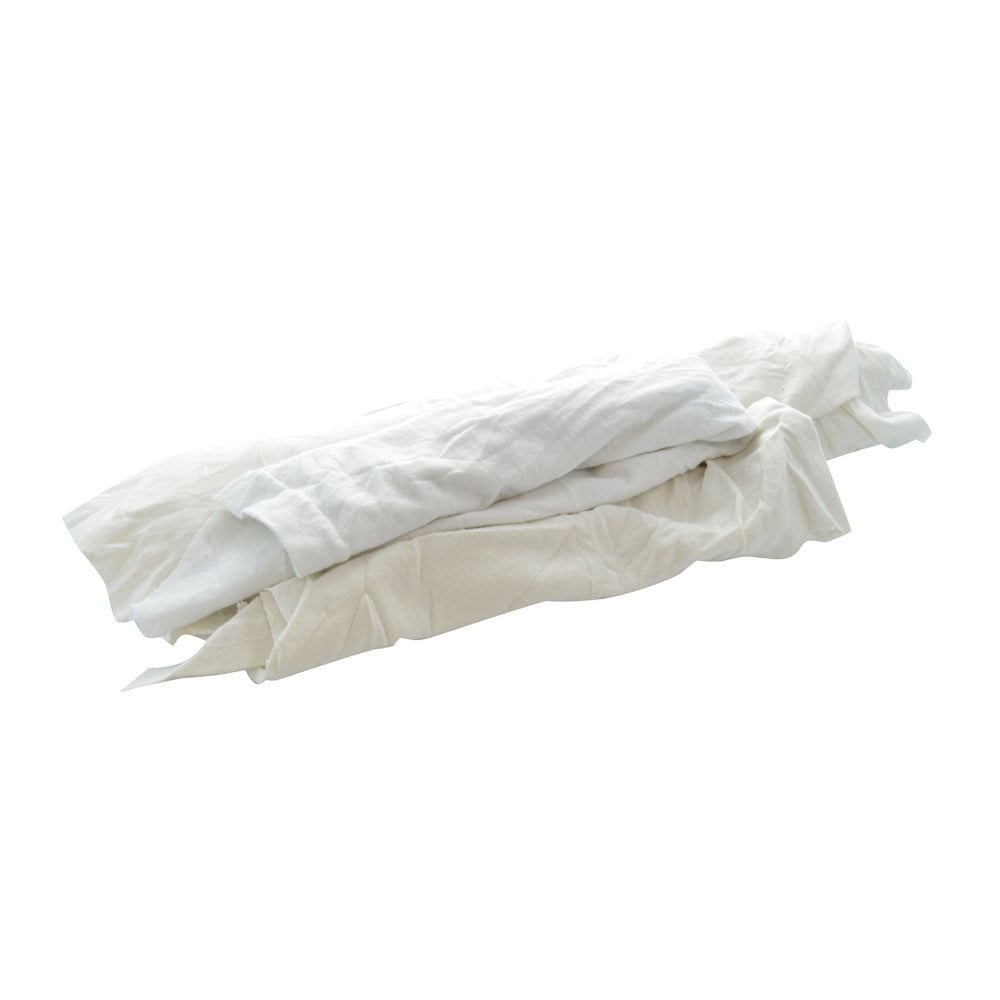25 Lb Box White Cotton Recycled Cloth Rag