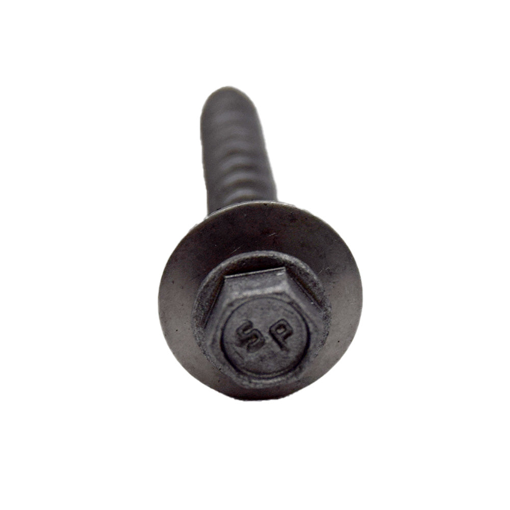 #10 x 1" Unslotted Hi-Hex Washer Head Type 17 Screw W/Stainless Steel Bonded Sealing Washer For Metal To Wood- Weather Coated