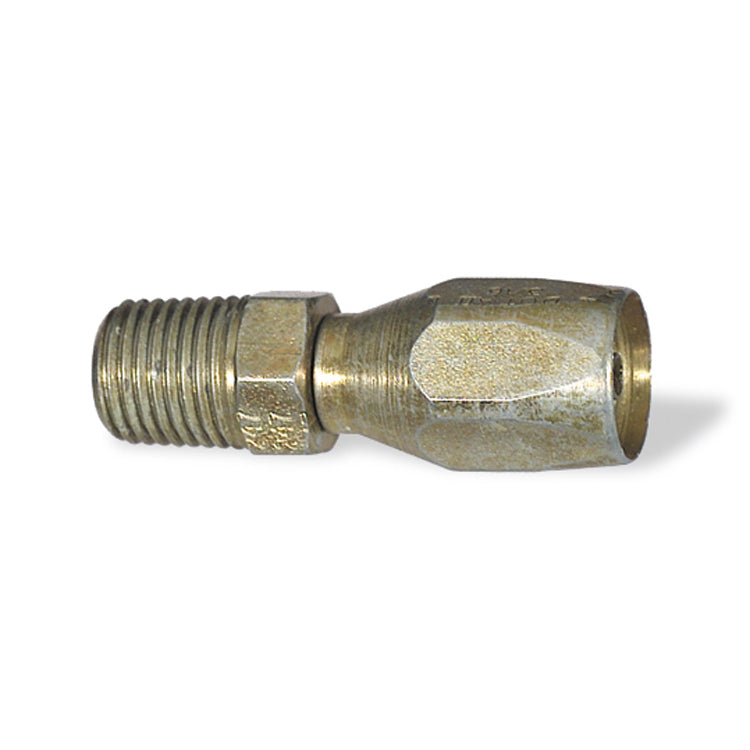 13/32 Inch x 1/2 Inch Male Pipe Rigid (Nptf) Yellow Zinc 247 N Series Weatherhead Field Attachable Coupling
