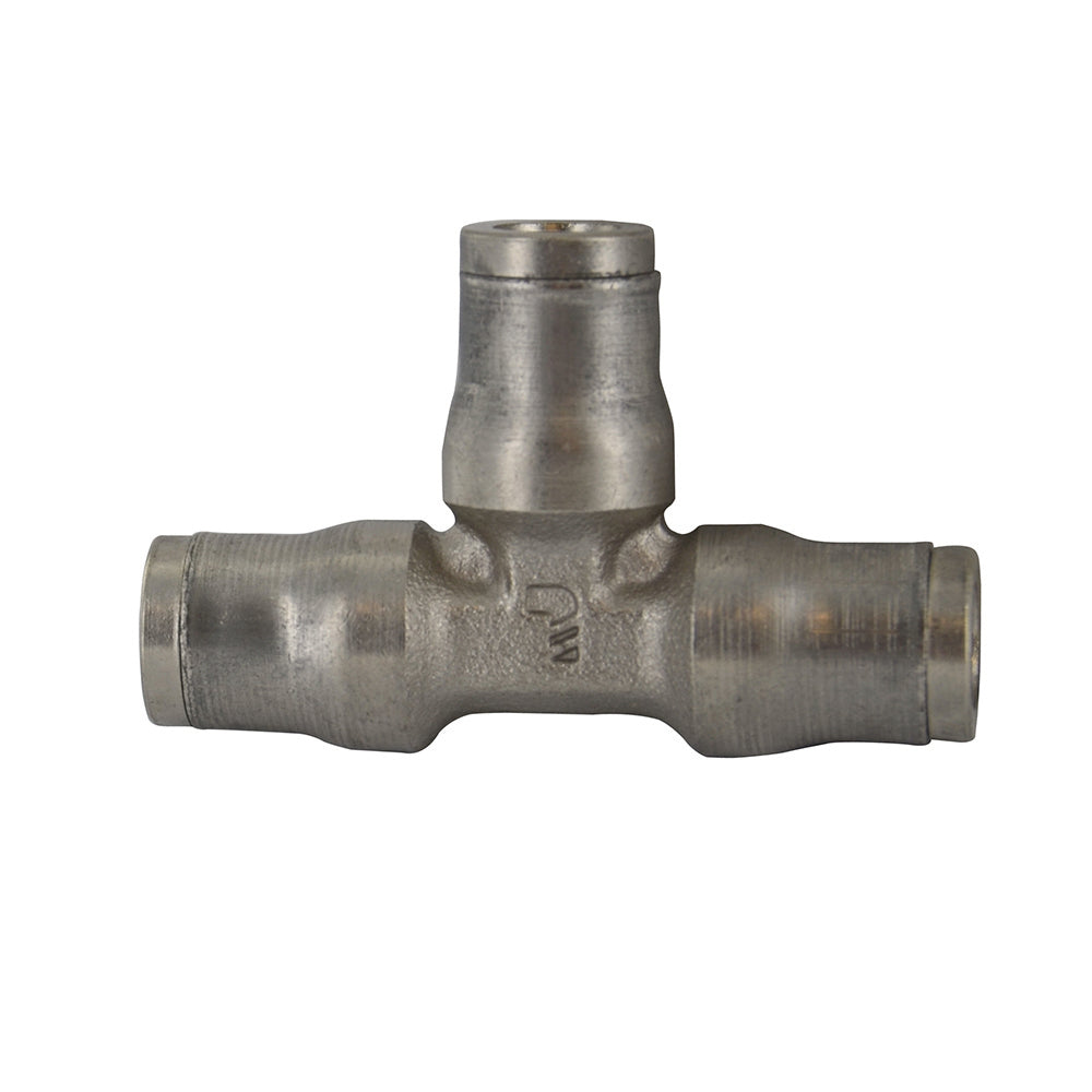 M12 Nickel Plated Brass Push-In Tube Union Tee