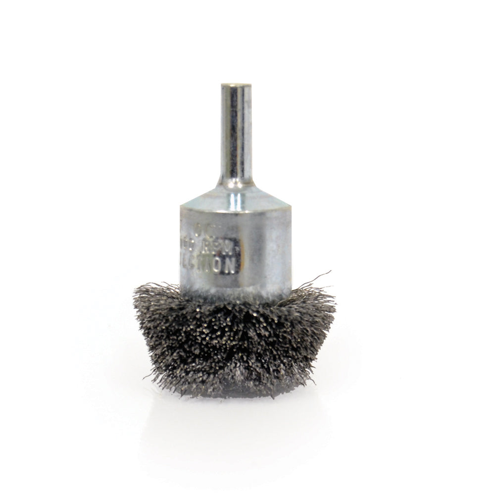 1-1/2 Inch X 0.020 Inch X 1/4 Inch Stem Mounted Carbon Steel Circular Flared Stem Mounted Specialty Brush