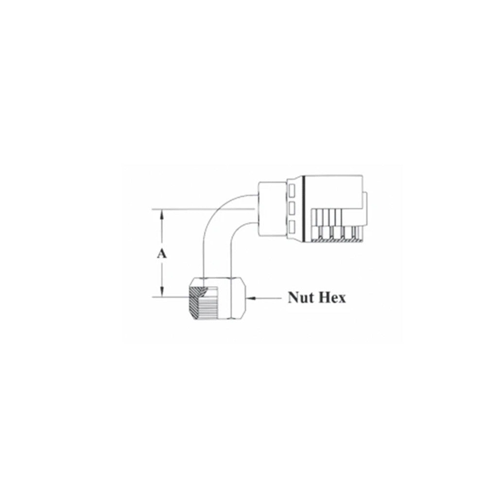 1 Inch X 1 Inch Female Jic Swivel 90 Elbow