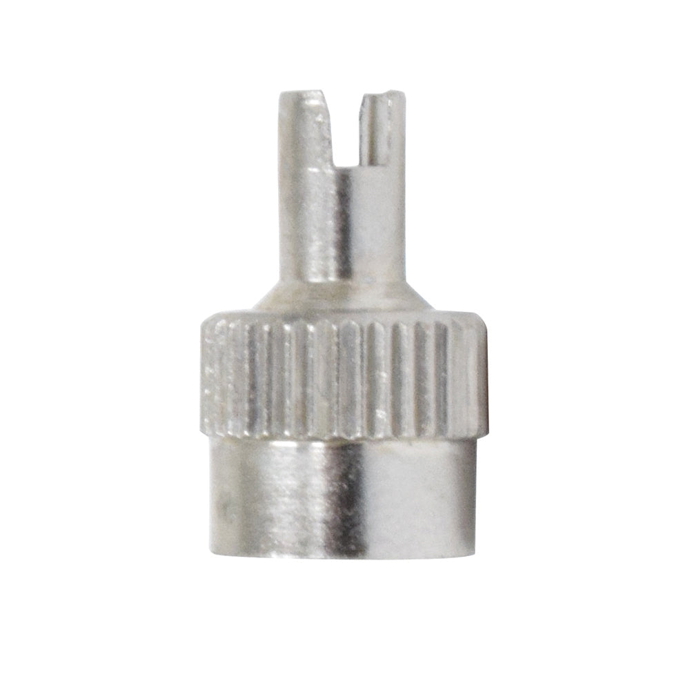 Screwdriver Type Tire Valve Stem Cap Nickel Plated Brass