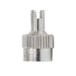 Screwdriver Type Tire Valve Stem Cap Nickel Plated Brass