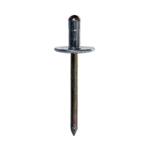 0.251 - 0.375 Inch Grip 3/16 Inch Dia x 0.575 Inch 5052 Aluminum Large Flange Dome Head Blind Rivet