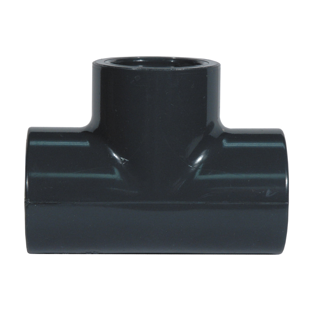 1 Inch Socket X Fipt Sch 80 Dark Gray Pvc Tee