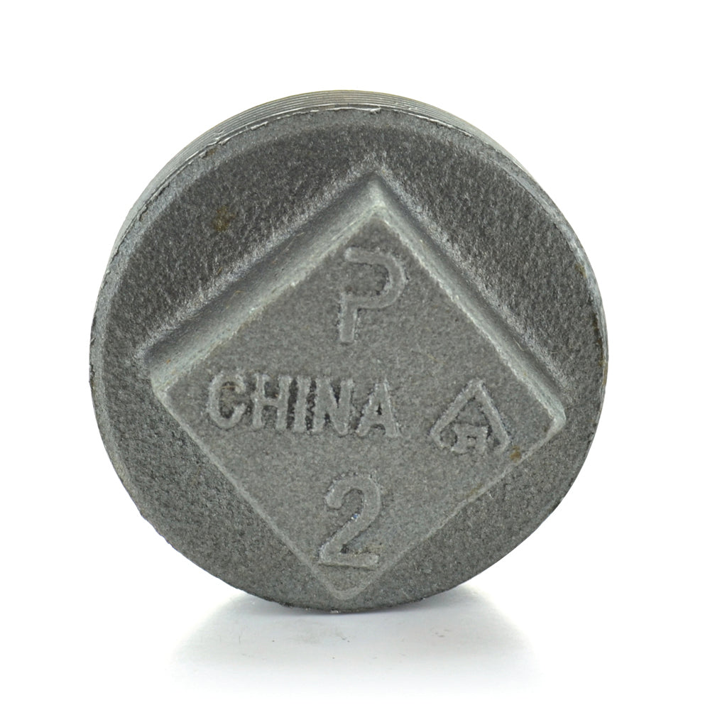 1/2" Schedule 40 Male NPT Black Malleable Iron Square Head Pipe Plug