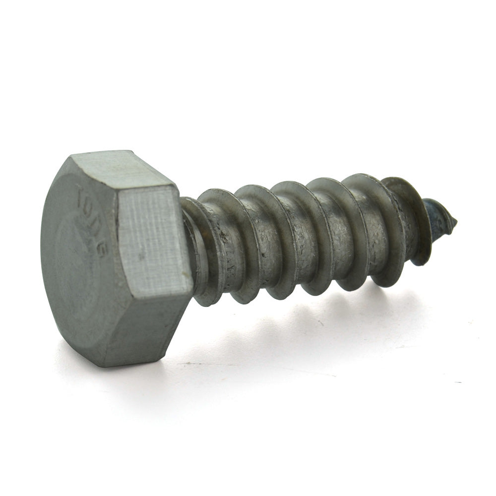 1/4-10 x 1-1/2 Inch Plain 18-8 (A2) Stainless Steel Hex Head Lag Screw