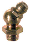 1/4 Inch Zinc Yellow Steel 65 Degree Long Shank Heritage Hydraulic Grease Fitting