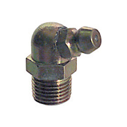 1/4-28 Zinc Yellow Steel 65 Degree Long Shank Heritage Hydraulic Grease Fitting