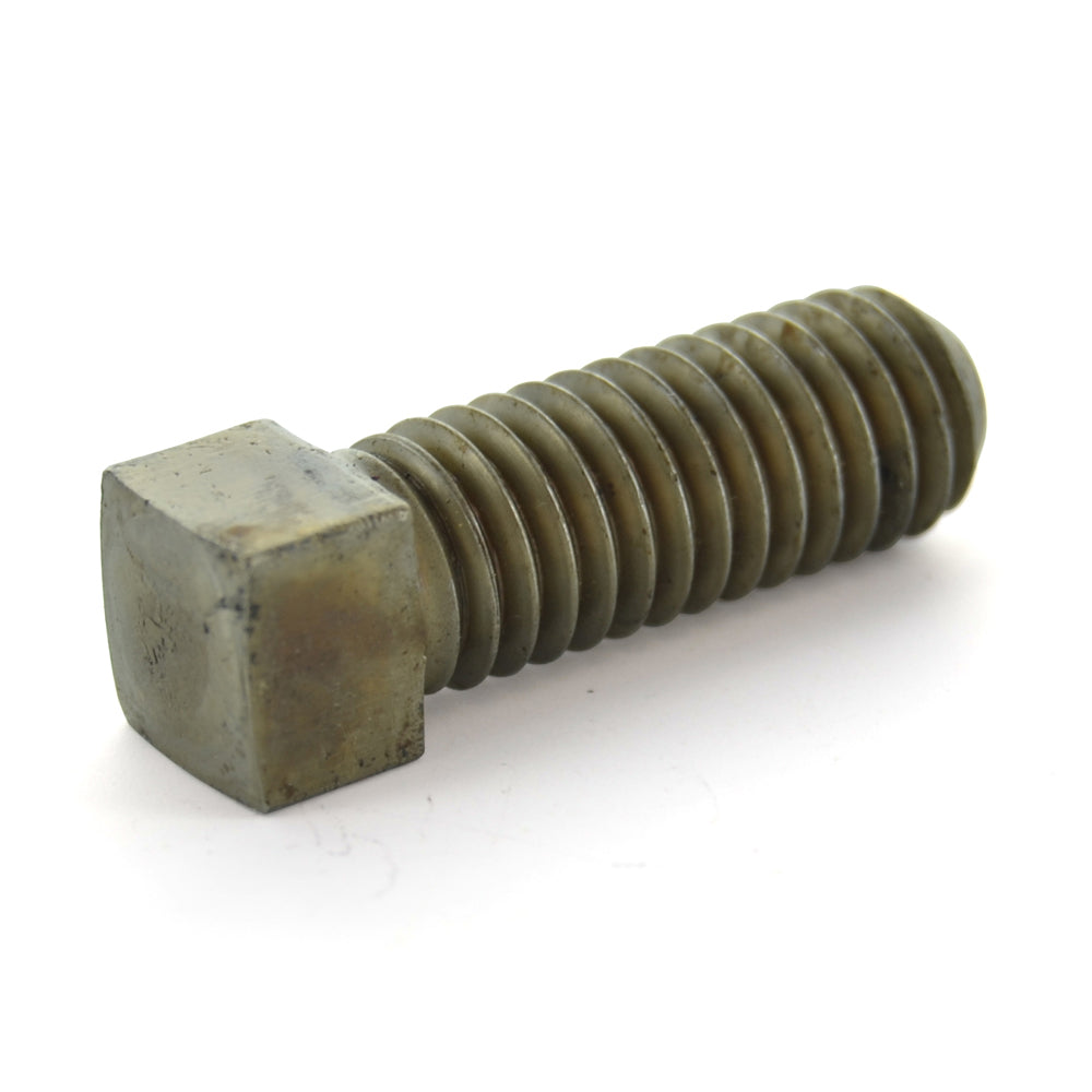 1/2-13 x 1-1/2 Inch Coarse Plain Case Hardened Steel Cup Point Square Head Set Screw