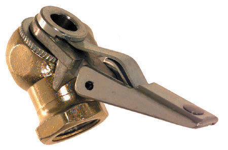 1/4 Inch Fnpt Brass Closed Ball Foot Air Chuck With Clip