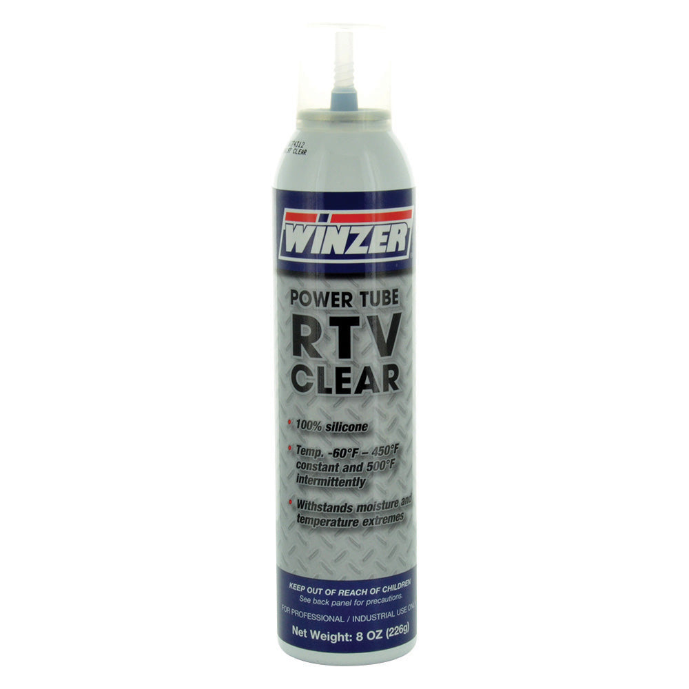 Winzer Power Tube RTV Silicone Clear  - 6.75 Oz Net Wt. - Aerosol