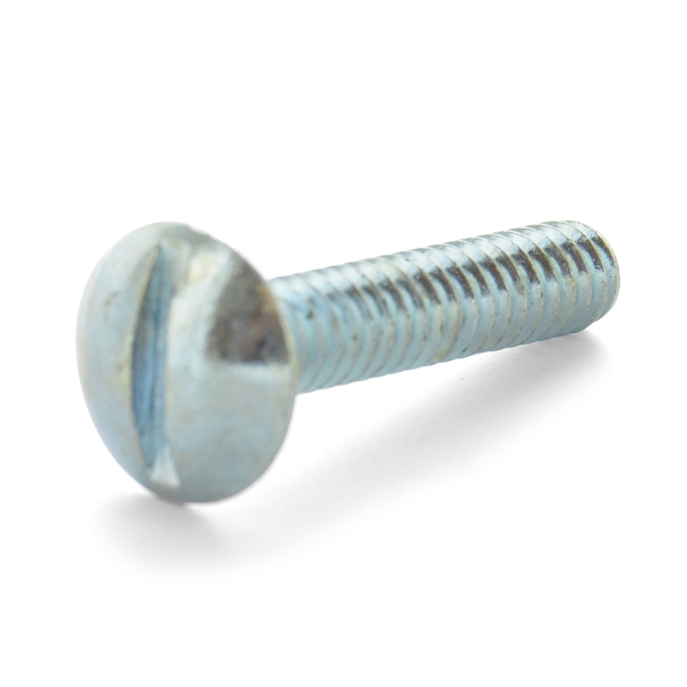 1/4-20 x 2-1/2 Inch Coarse Zinc Plated Steel Slotted Drive Truss Head Machine Screw