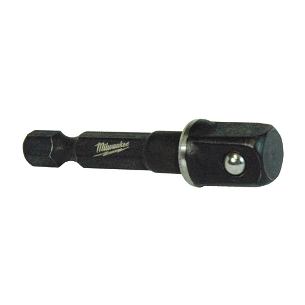 1/4 Inch Input Hex x 1/4 Inch Output Square Drive 1/4 Inch Hex (Input) Square (Output) Shank 2 Inch Length Steel Shockwave™ Socket Adapter
