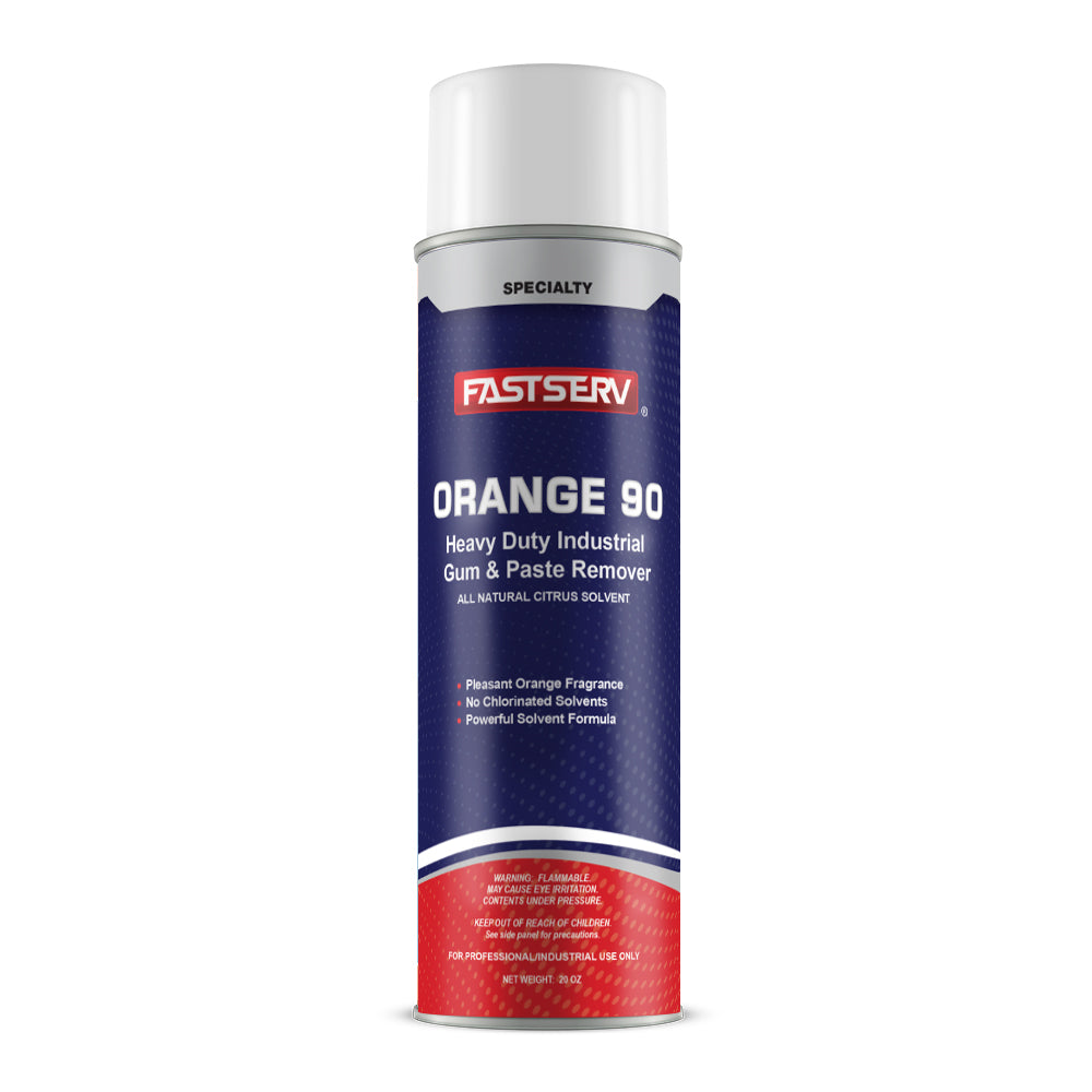 Fastserv Orange 90 Heavy Duty Industrial Gum and Paste Remover  - 20 Oz Net Wt. - Aerosol
