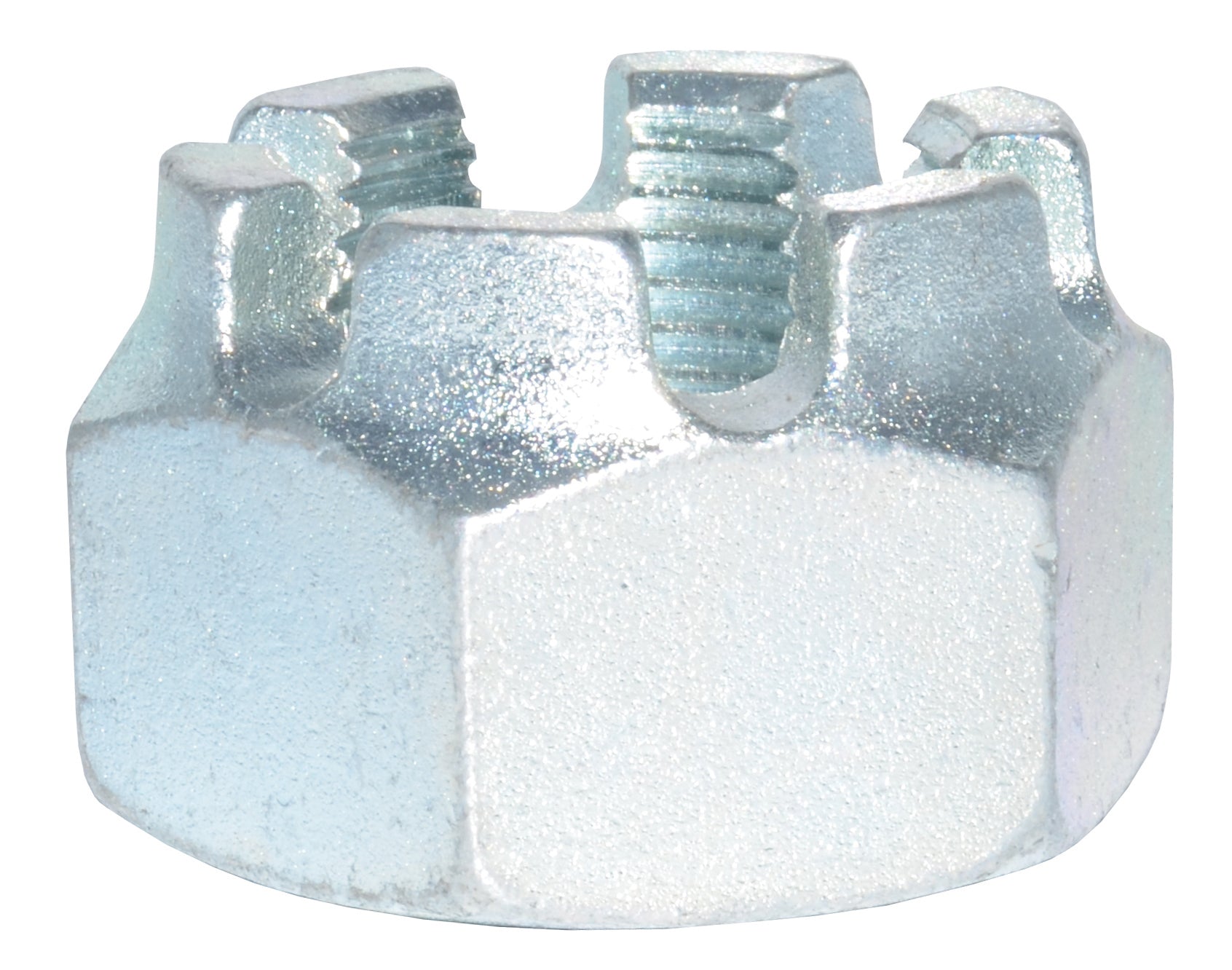 M12 x 1.75 Coarse Zinc Plated Low Carbon Steel Hex Castle Nut