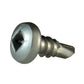 #6 x 3/8 Inch Passivated & Waxed 410 Stainless Steel #2 Point Pan Head Self-Drilling Tek Screw