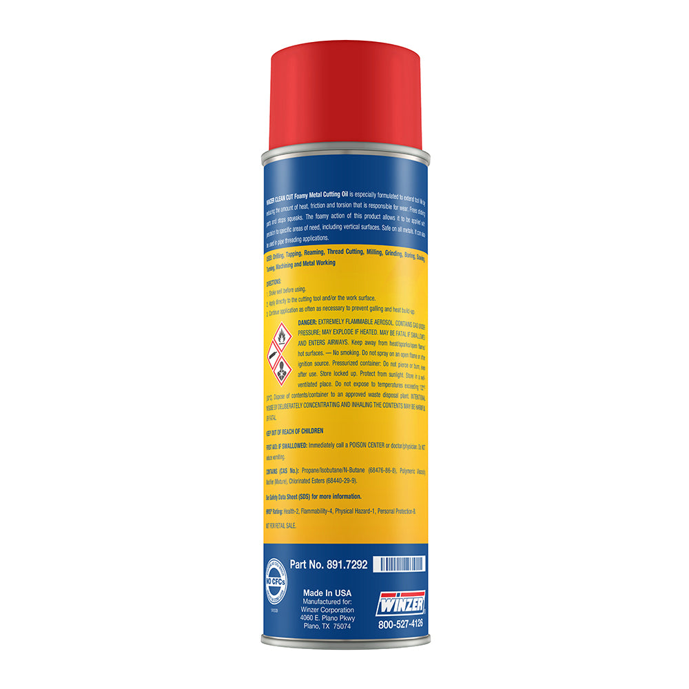 Winzer Clean Cut Foamy Metal Cutting Oil - 15.25 Oz Net Wt. - Aerosol