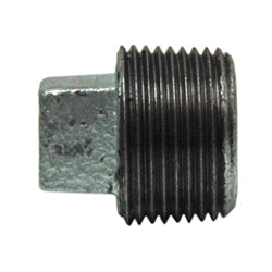 1/2 Inch Sch 40 Mnpt Galvanized Malleable Iron Square Head Pipe Plug