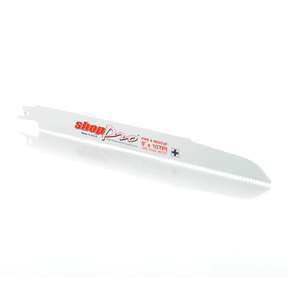 Shoppro 9 x 7/8 x 0.062 Fire & Rescue Reciprocating Saw Blade - 10 Tpi