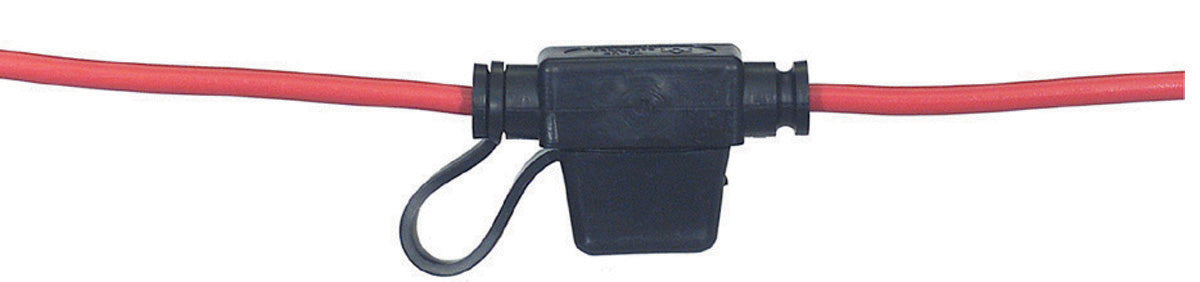 12 Ga Lead Wire Mini Heavy-Duty Fuse Holder 2-30 Amps With Cover