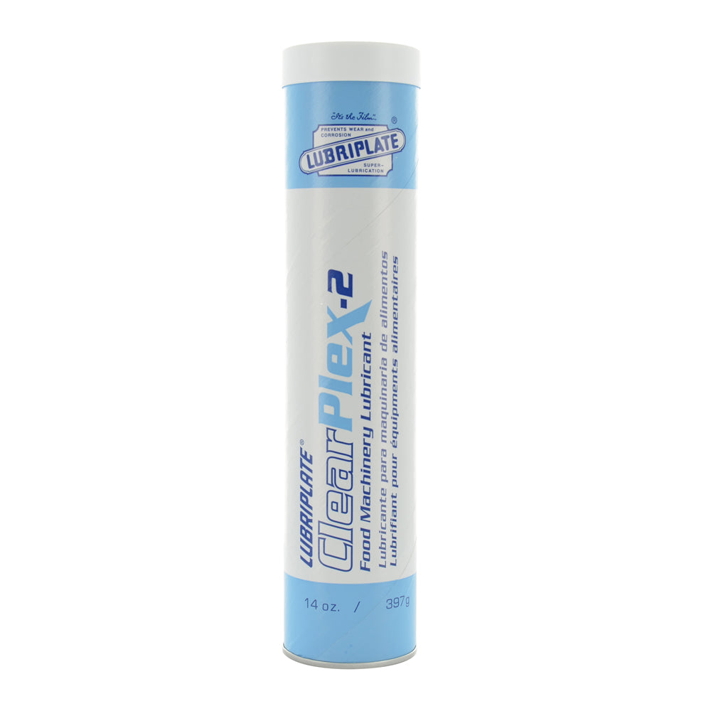 Lubriplate Clearplex 2 Clear Multi-Purpose Food Grade Grease NLGI 2 - NSF H1 - 14 Oz Net Wt.- Cartridge