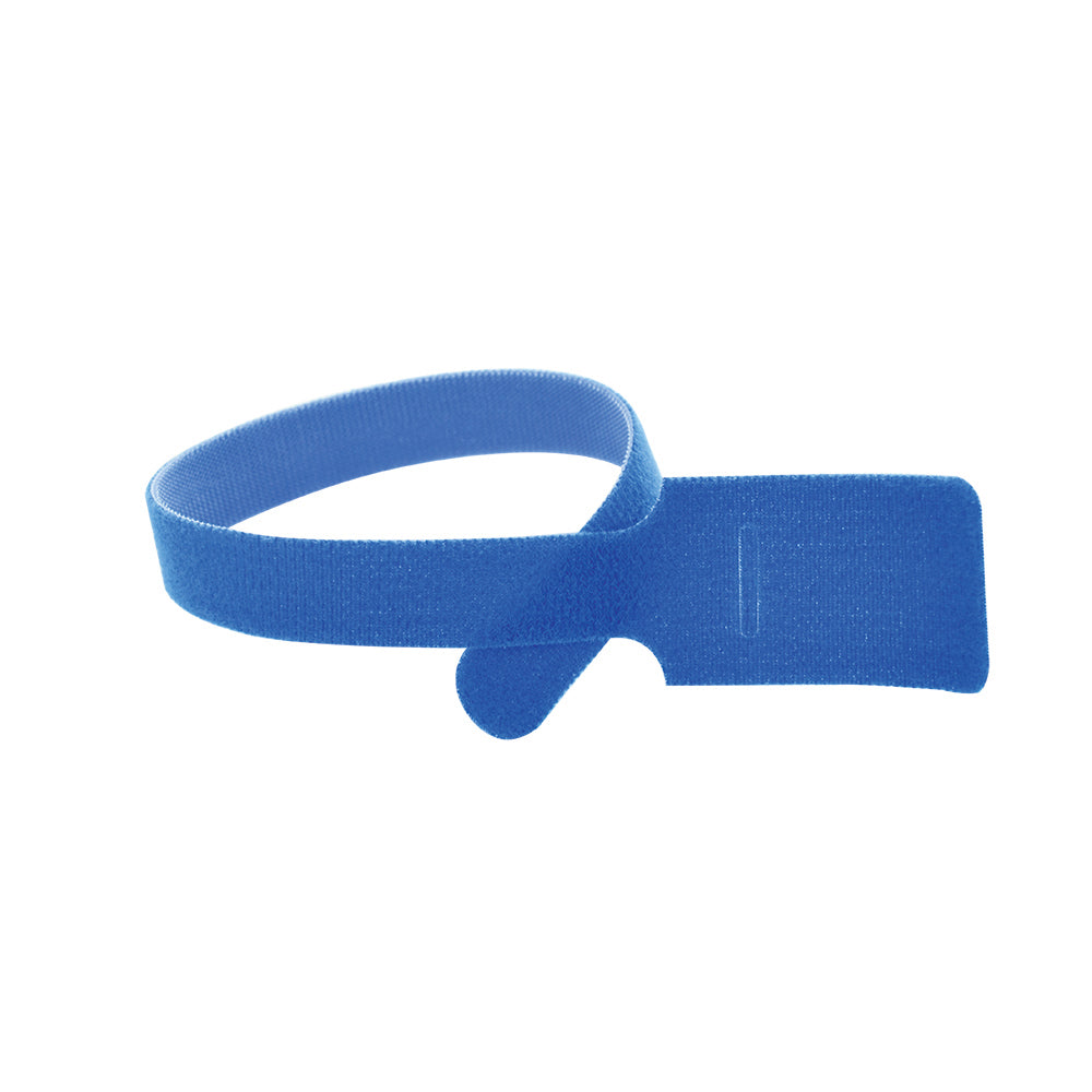 8 Inch x 1/2 Inch Velcro Grip Tie Resealable Cable and Wire Tie - Blue