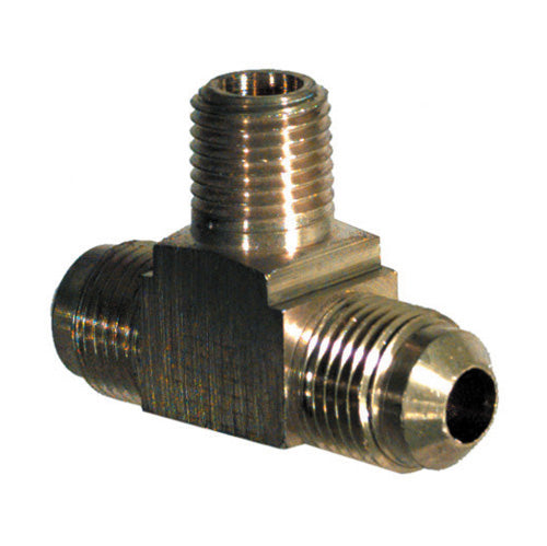 1/4 Inch x 1/4 Inch Brass SAE 45 Degree Flare Tube Male Branch Tee