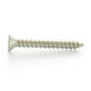 #8 x 2 Inch Plain 18-8 (A2) Stainless Steel Flat - Countersunk Head Type-Ab Self-Tapping Sheet Metal Screw
