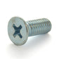 #10-32 x 5/8 Inch Fine Zinc Plated Steel #2 Phillips Drive Flat Countersunk Head Machine Screw